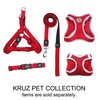 KRUZ PET KZA306-02M Reflective Mesh Dog Harness, No Pull, Quick