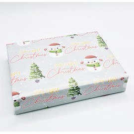 2 Sheets Baby's 1st Christmas Cute Girl Boy Unisex Christmas Tree And Snowman Silver Wrapping Paper New Baby First Xmas Giftwrap (PA)