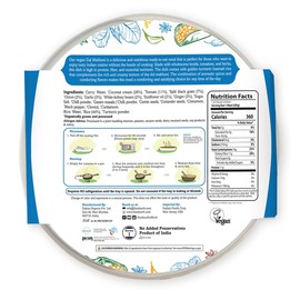 Food Earth Ready to Eat Indian Meal – Bombay Lentil Curry with Turmeric Rice – Organic, Vegan, Gluten-Free, GMO-Free, Plant-Based – Microwavable – 10.58 oz Each – Pack of 6