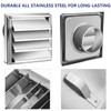Funmit 4'' Metal Dryer Vent Cover with Metal Mesh Screen,