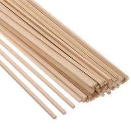PATIKIL 1/8 Inch Dowel Rods Wood Sticks, 60 Pcs 12 Inch Long Square Wooden Dowels Unfinished Hardwood Sticks for Craft DIY Supplies