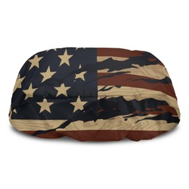 Knextrepoy Retro USA Flag Winch Cover, Protect Your Winch from Dust and Water, Universal for Electric Winches 8500-17500 lbs,Heavy Duty Accessories for Outdoor