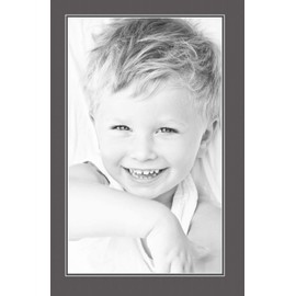 15x25 Cinder / Charcoal Custom Mat for Picture Frame with 11x21 opening size (Mat Only, Frame NOT Included)