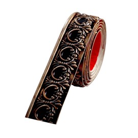 Flexible Self-Adhesive Molding Trim - 9.9 Feet Peel and Stick Wall, Ceiling, Cabinet Border, Mirror Frame for Home Decor (Brass)