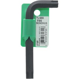 BONDHUS Torx® L-Wrench Short T60 [Short Hand: 2.2 inches (56 mm), Long: 4.1 inches (105 mm), Black Dyed TLS60 No.31760