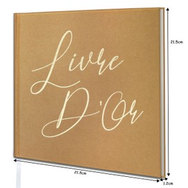 Hyggartn Livre d'or de Mariage, Livre d'or Vintage Vierge, 21 x 21 cm, Livre d'or de Mariage, 72 Pages, Livre d'or Pour Marriages, Anniversaires, Birthdays, Anniversaries