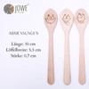 JOWE Wooden Cooking Spoons Set of 6 Beech Kitchen Utensils