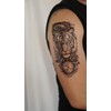 2 Sheets Temporary Tiger with Blue Eyes Tattoo Tiger Tattoo