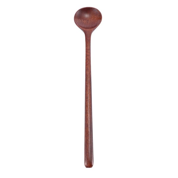 Leadigol Long Spoons Wooden 10.9 inches Natural Wood Long Handle