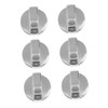 DOITOOL 8mm Diameter Gas Stove Knobs 6pcs Metal Knobs Replacement
