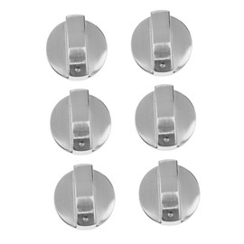 DOITOOL 8mm Diameter Gas Stove Knobs 6pcs Metal Knobs Replacement for Gas Cooker Control