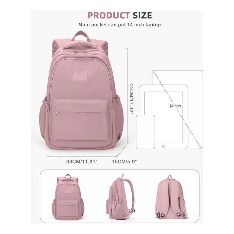 Mochila De Gran Capacidad Moda Impermeable Mochila Escolar Viaje Bolsa
