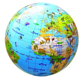 Caly Sarl 057F Globe Animaux 30 cm a Toy, Multicolor