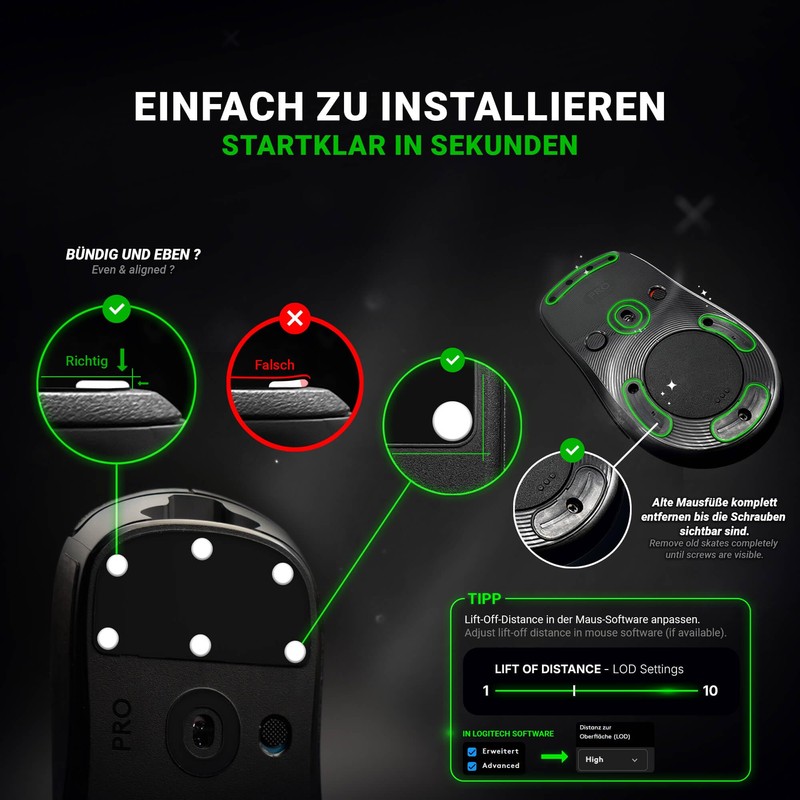 SensoryBoost ADS (d) Dot Skates (x40) Pattini UPE universali, Ø