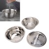 3pcs Stainless Steel Drain Basket Vegetable Cutter 3 in 1