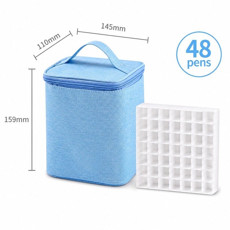 Marker Pen Case for Art Supplies – Large Capacity Zipper
