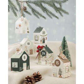 Clairefontaine 97715C - Discovery Kit - Advent Calendar 24 Small Paper Houses Christmas Decorations 100% DIY - Step by Step Included - Decoration - Creative Crafts, DIY, Crafts