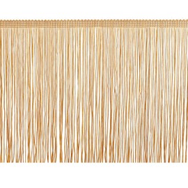 2 Yards Fringe Trim Tassel 8 inch Wide for Clothes Accessories Latin Wedding Dress DIY Lamp Shade Curtain Decoration (A-Gold)