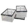 Teyyvn 3-Pack 30 L Plastic Stackable Collapsible Storage Crates, Folding
