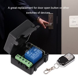 Relay Switch with Remote,ASHATA 12V Universal Remote Control Switch Replacement Automatic Self-Locking Relay