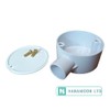 White 25mm PVC Conduit Box 1 Way Terminal Box with