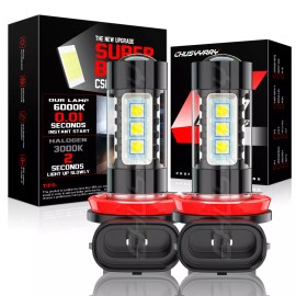 CHUSYYRAY 2X LED Fog Light Bulb H11 High Power Driving Lamps 6K White Foglight Bulbs Kit