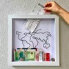 Plane Ticket Travel Memory Box, Travel Ticket Movie Stub Shadow