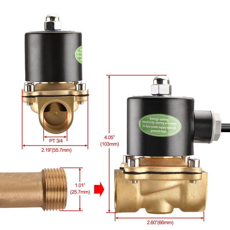 Heschen Brass Electric Solenoid Valve 2W-200-20J 3/4 Inch AC220V Direct