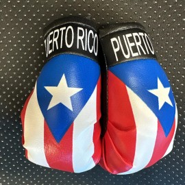Sports United Puerto Rico Flag Mini Gloves Boxing Car Mirror Rearview Hanging Auto Deco