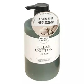 Happybath 해피바스 오리지널 컬렉션 바디로션 클린 코튼향 500g 1개 Happybath Original Collection Body Lotion Clean Cotton Scent 500g 1ea