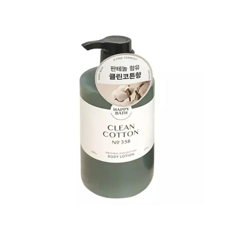 Happybath 해피바스 오리지널 컬렉션 바디로션 클린 코튼향 500g 1개 Happybath