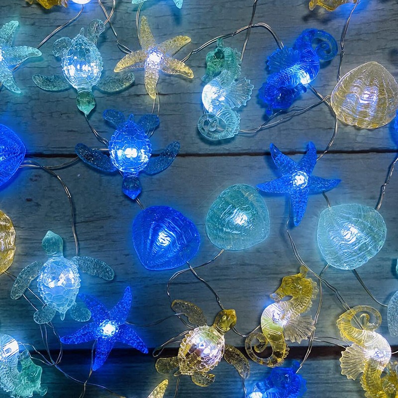 Ocean Themed String Lights Marine Life Night Light Beach Décor