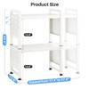 Expandable Microwave Stand, Heavy Duty 3-Tier Adjustable Microwave Oven Rack
