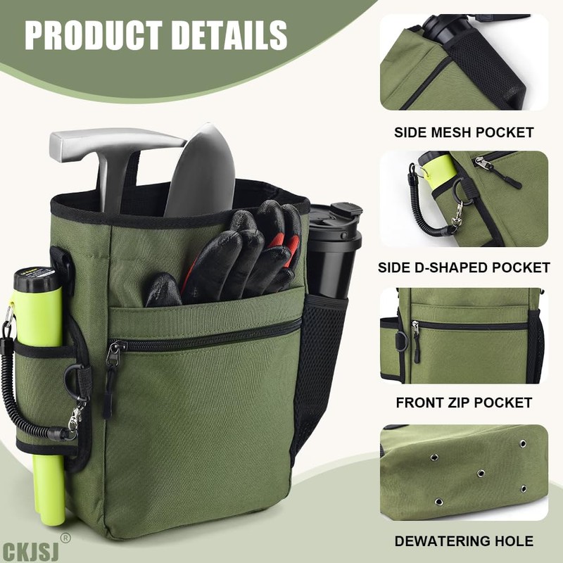 Metal Detector Scoop & Multifunctional Metal Detecting Waist Pouch,Long Handle