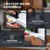 WEWE Black Kitchen Faucet with Soap Dispenser, Kitchen Sink Faucet