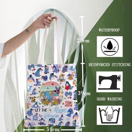 WZMPA Eeyore Tote Bag Eeyore Fans Gift Let The Magic Blossom Eeyore Reusable Grocery Bag Eeyore Donkey Merchandise (Blossom Eeyore TG)