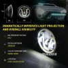 QULOOX Pair 7Inch Round LED Headlights Hi/Low Sealed Beam for