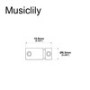 Musiclily Pro 10.8mm Small Barrel Steel Saddles Round Bridge Saddles