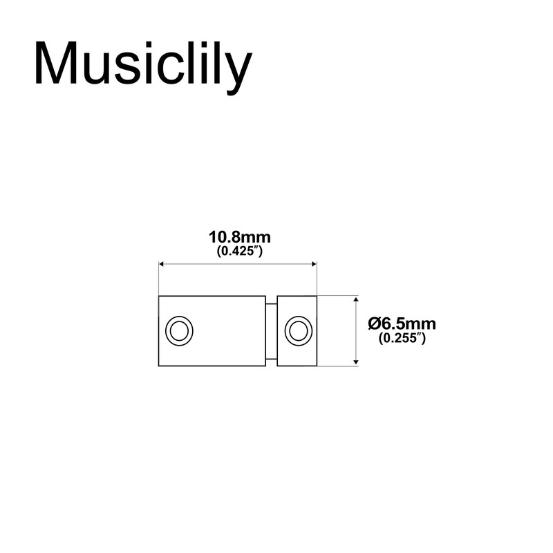 Musiclily Pro 10.8mm Small Barrel Steel Saddles Round Bridge Saddles