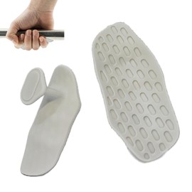 AEIKINISIS Ergonomic Anti-Slip Weightlifting Grip Pads,Secured Finger Clip Gym Hand Gloves Protectors for Men & Women,Non-Slip Palm Support for Dumbbells & Barbells (Grey)