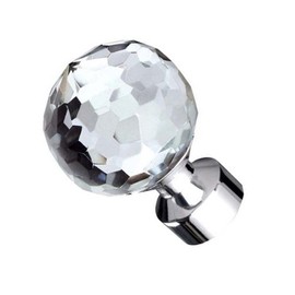 Speedy Products 28mm Poles Apart Crystal Finial Pk2 Chrome