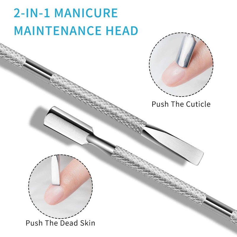 HaimiLiya Cuticle Pusher Dual-end Dead Skin Nail Pusher Nail Dirt