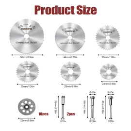 88 PCS Drill Cutting Discs for Rotary Tool,HSS Circular Saw Blades Diamond Cutting Wheel Discs Set, Precision Cutting,Use for Use with Dremel Rotary Tools,for Cutting Plastics and Metals