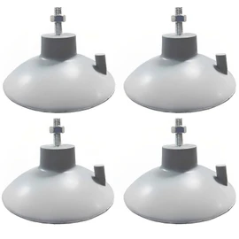 4 PCs French Fry Suction Cup Feet Commercial Suction Cup Feet with Screws for Industrial Commercial French Fry Cutter (Gray)