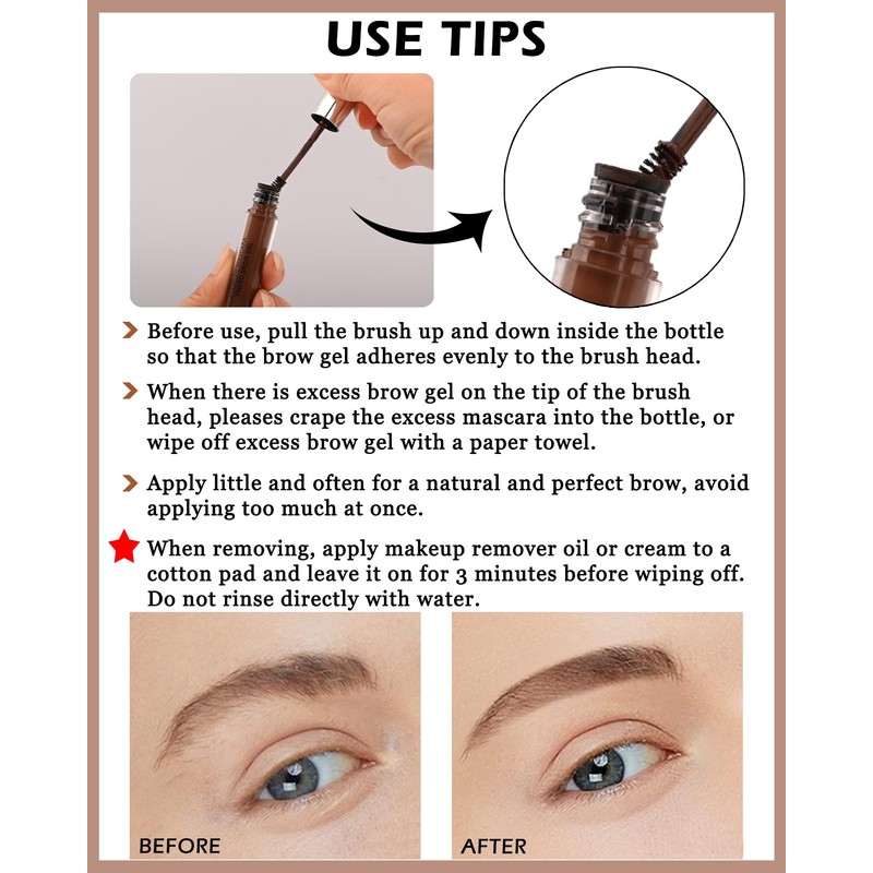 Gray Eyebrow Gel Tinting Kit,Light Grey Waterproof Eye Brow Stain