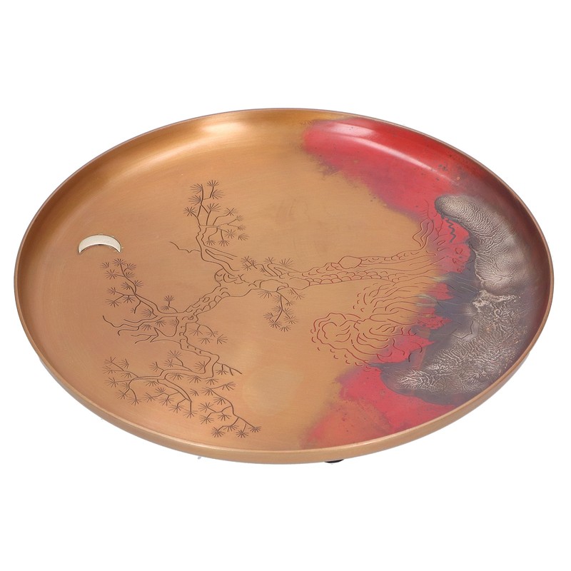 Tea Tray Japanese Hand Made Round Tea Cup Holder Plate