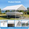 Birodeko Carport Canopy Replacement Cover, 180G Heavy-Duty PE Fabric Garage