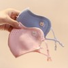 Kids Unisex Winter Mask: Thick, Soft, Fleece-Lined, Windproof & Warm - Washable, Ages 4-12 Plush Bear Face Mask - Blue 3ea