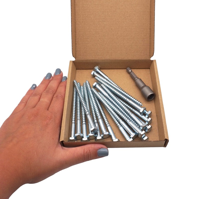 SKIR'CO (Pack of 20) DIN 571 Zinc Plated Steel Hex