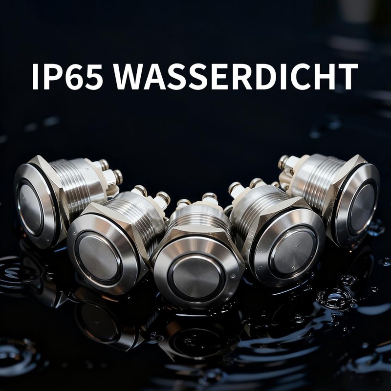 FILN Moment Push Button 19 mm IP67 Stainless Steel Waterproof